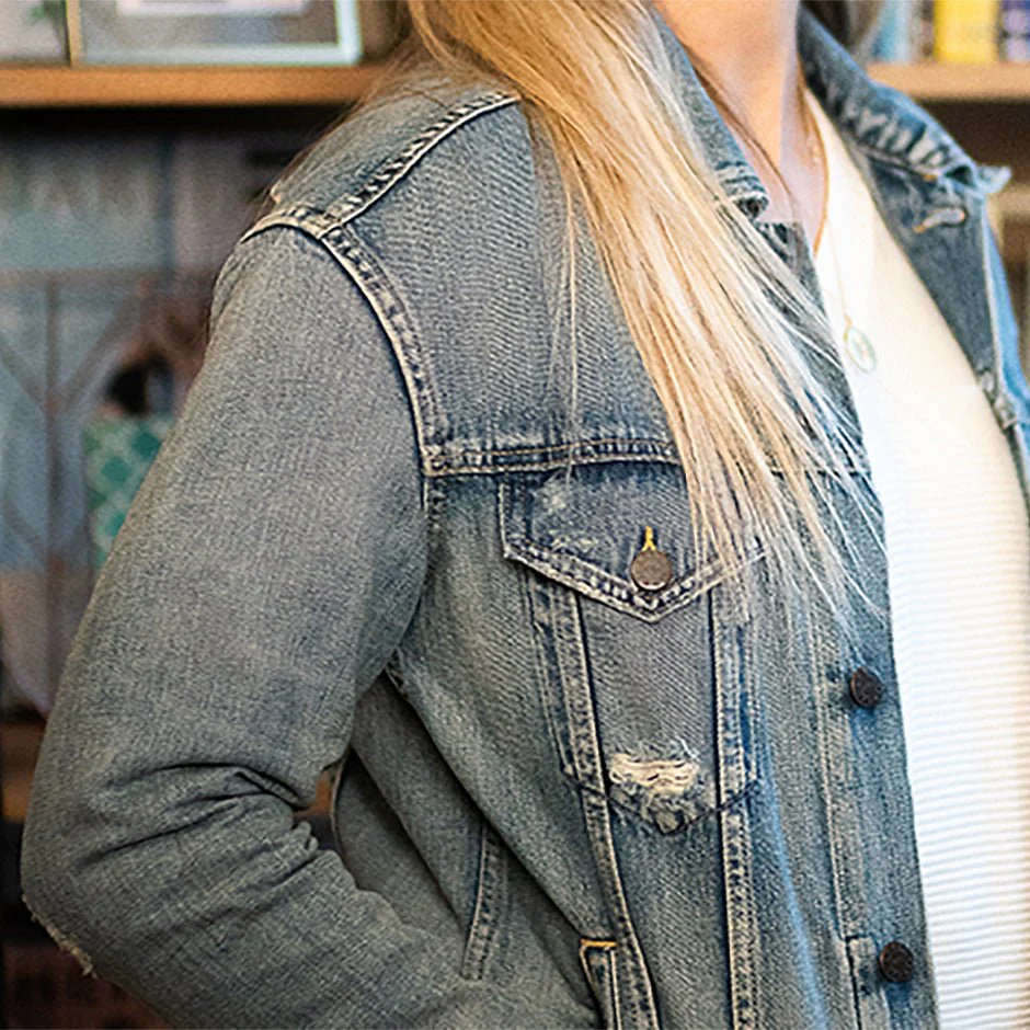 wearing able denim jacket