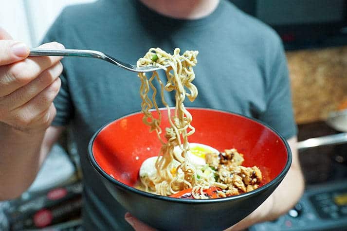 Eating Immi Ramen