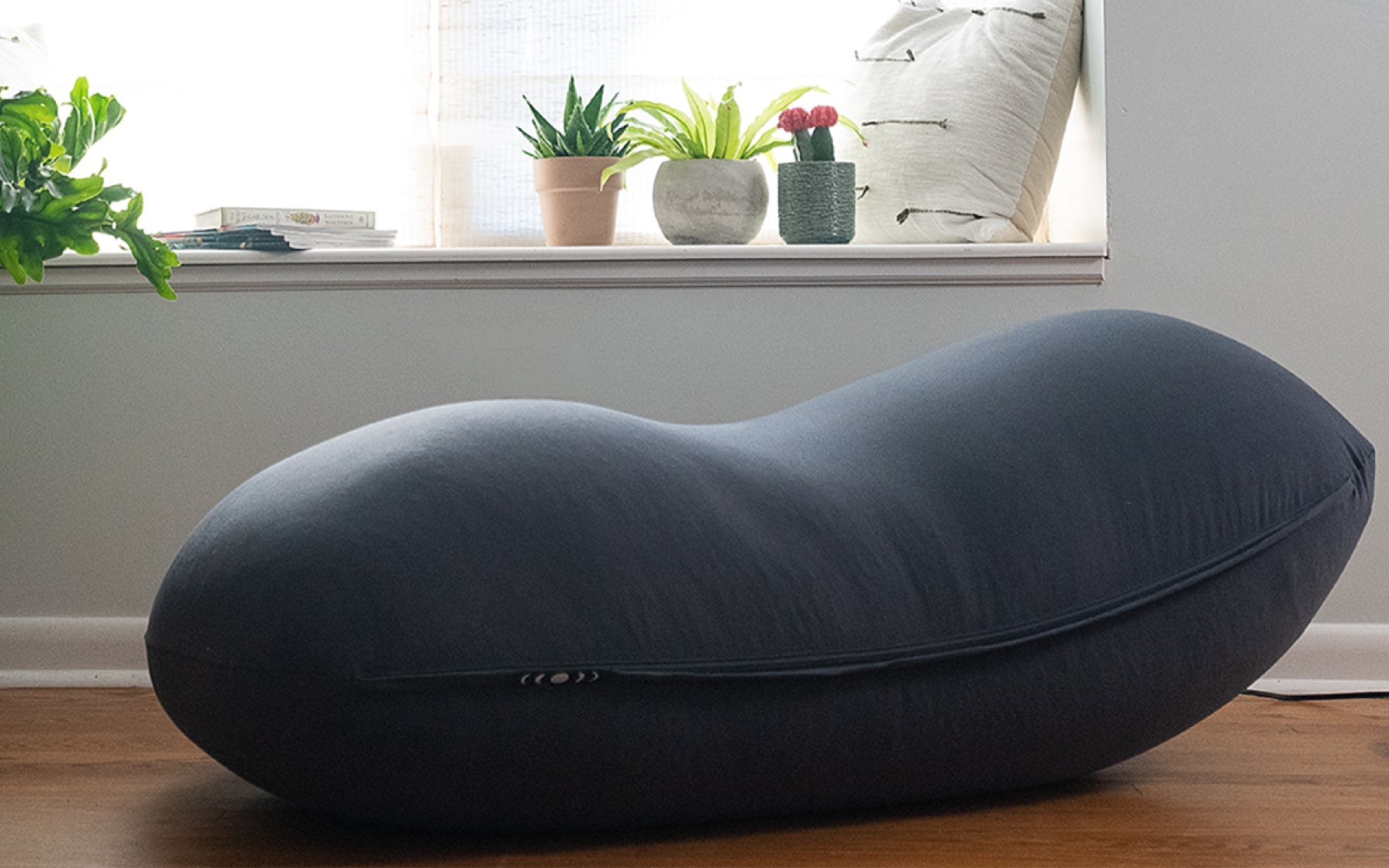 Moon Pod – Pouf Ergonomico A Mezzaluna – Zero Gravità – Rilassamento E Antistress – Grigio Antracite